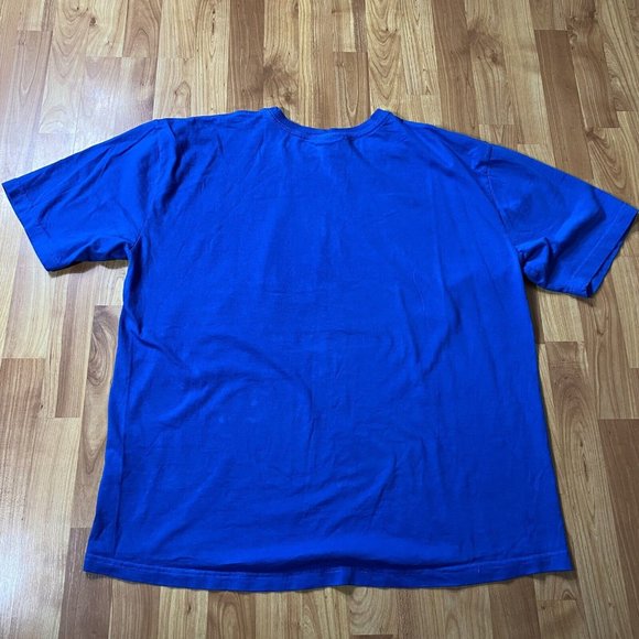 Tommy Hilfiger Y2K T-Shirt Blue‎ Mens Size 2XL XXL Blue Big Logo GUC - Picture 6 of 6